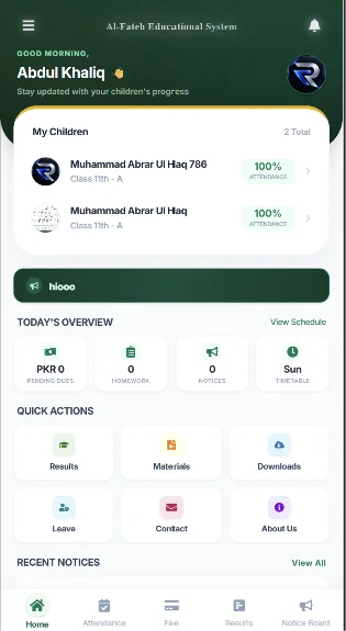 Al Fateh Educational System: School Management Platform with Parent App screenshot 2